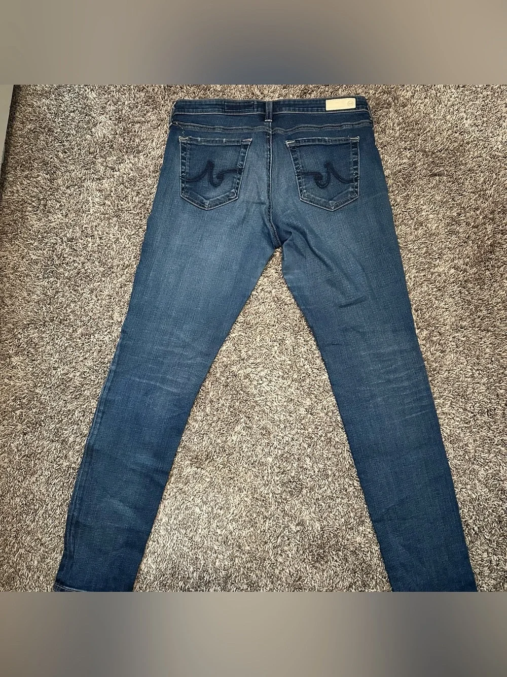 AG Adriano Goldschmied Women’s Dark Blue Skinny Jeans - Faded Wash - Picture 3 of 10